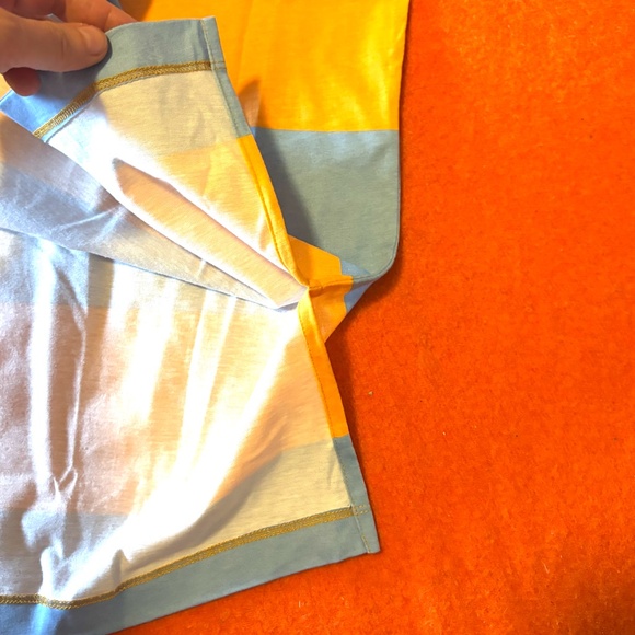 Zara Spalding stripe orange and blue long sleeves polo t-shirt dress NWT - Picture 6 of 8